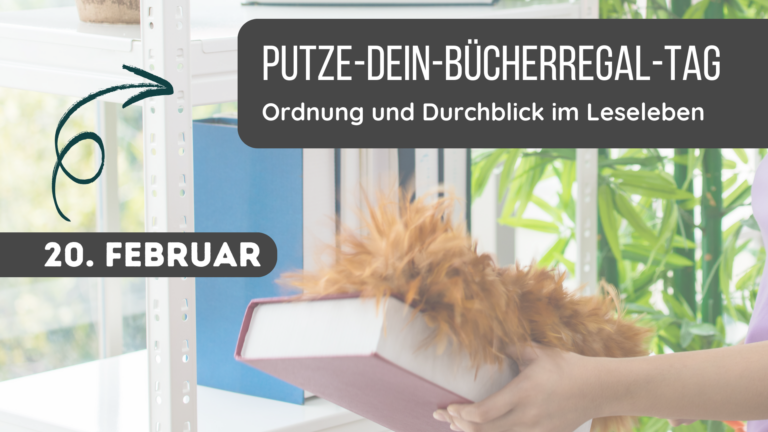 Buch entstauben mit Staubwedel